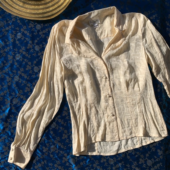 Vintage Christian Dior Silk Clouds Blouse - Picture 3 of 8